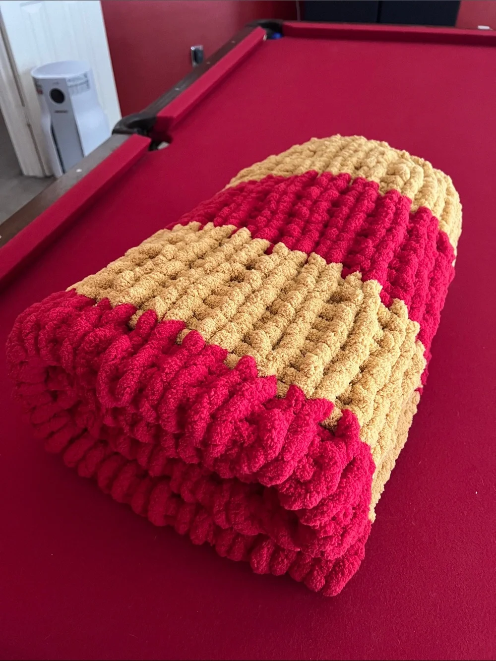 Handmade red yellow